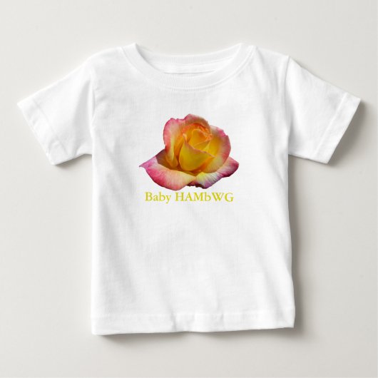 HAMbWG - Tシャツ – イエローピーチバラ (正面)