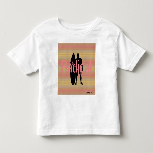 HAMbWG - Tシャツ – グラデーション淡い色のサーファー (正面)