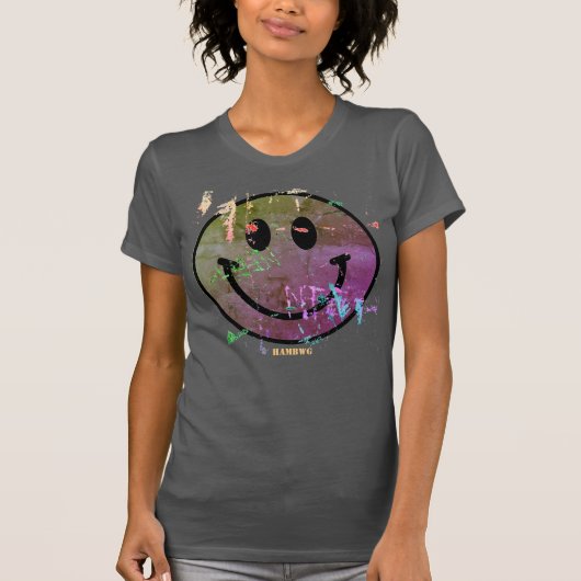 HAMbWG - Tシャツ – スマイル顔 動揺して (正面)