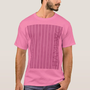 HAMbWG - tシャツ-ピンクストライプ Tシャツ