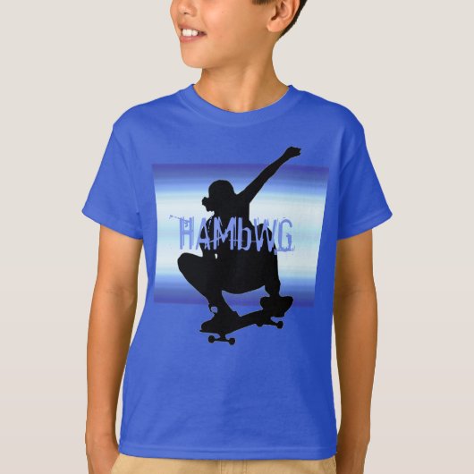 HAMbWG - Tシャツ – ムーンライトスケートボーダー (正面)