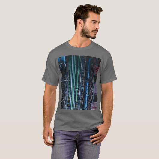 HAMbWG - Tシャツ – 建築用着色パイプLg (正面フル)