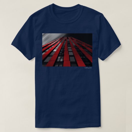 HAMbWG - Tシャツ – 赤建物1920 010417 1236 (デザイン正面)