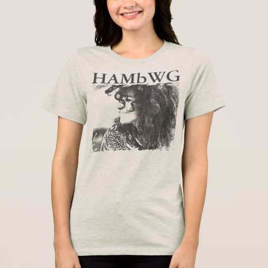HAMbWG - Tシャツ – HAMbWG B W顔wロゴ2 (正面)