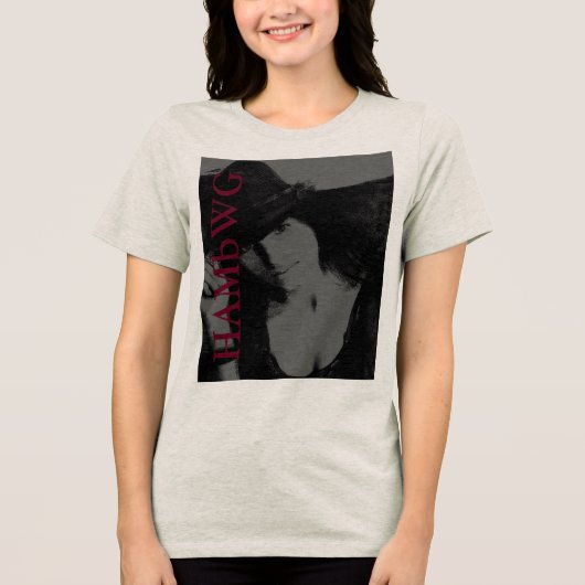 HAMbWG - Tシャツ – HAMbWG B W顔wロゴ6 (正面)