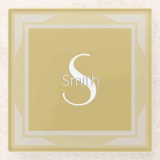 HAMbWG - Two Tone Monogram Glass Coaster ガラスコースター (正面)