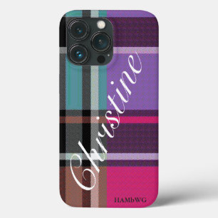 HAMbWG Xtreme Phone Case – 明るい格子模様(ピンク) iPhone 13 Proケース