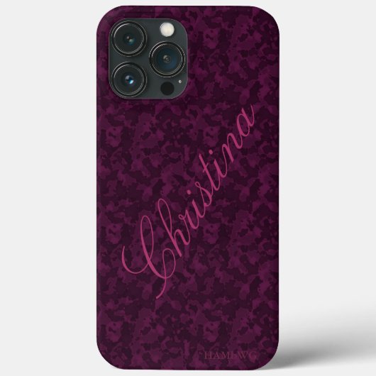 HAMbWG Xtreme Phone Case - Raspberry Camouflage Case-Mate iPhoneケース (裏面)