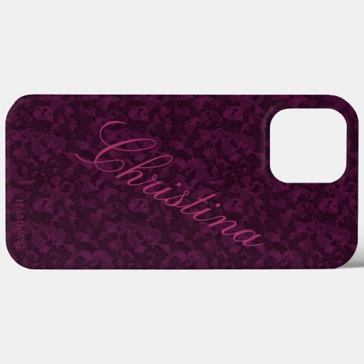 HAMbWG Xtreme Phone Case - Raspberry Camouflage Case-Mate iPhoneケース (裏面 (横))