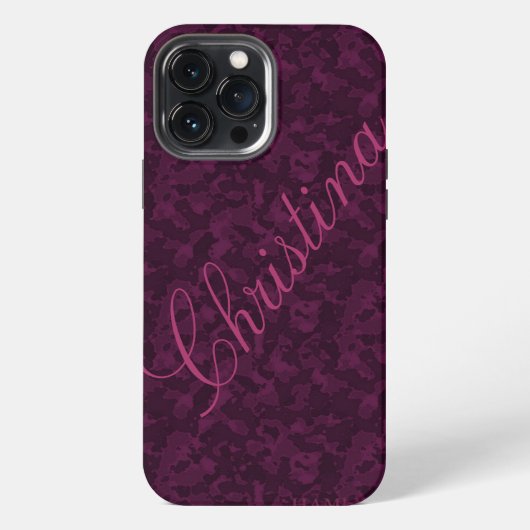 HAMbWG Xtreme Phone Case - Raspberry Camouflage iPhoneケース (裏面)