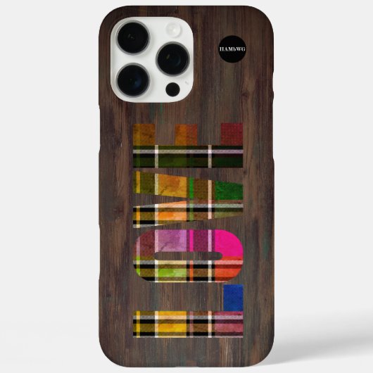 HAMbyWGによるチェック柄のラブスマホケース Case-Mate iPhoneケース (裏面)