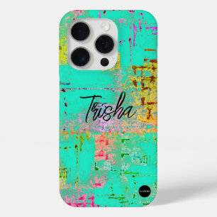 HAMbyWGのターコイズミックスディストレス加工iPhoneケース iPhone 15 Proケース