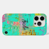 HAMbyWGのターコイズミックスディストレス加工iPhoneケース Case-Mate iPhoneケース (裏面 (横))