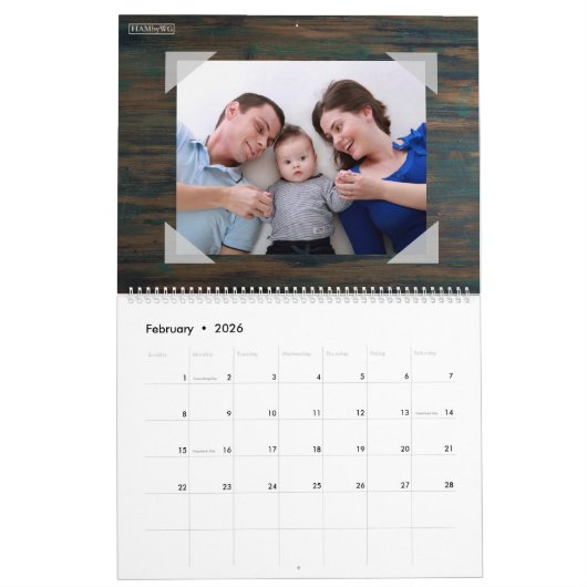 HAMbyWGウッド動揺してフォトカレンダー カレンダー (2月 2026)