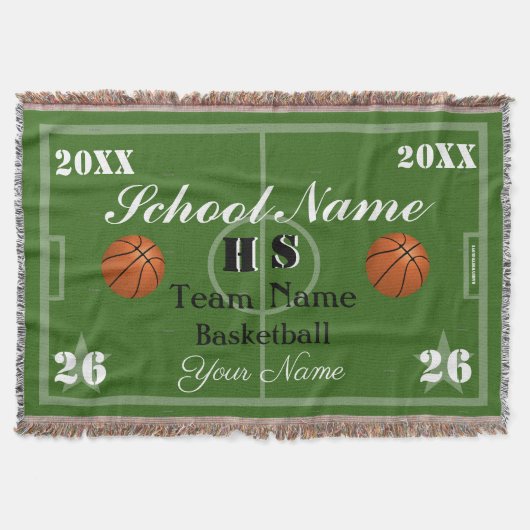 HAMbyWGカスタマイズバスケットボール スローブランケット (正面)