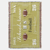 HAMbyWGカスタマイズ可能なサッカーまたはサッカー スローブランケット (正面縦)