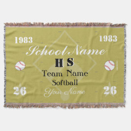 HAMbyWGカスタマイズ可能ソフトボールまたは野球 スローブランケット