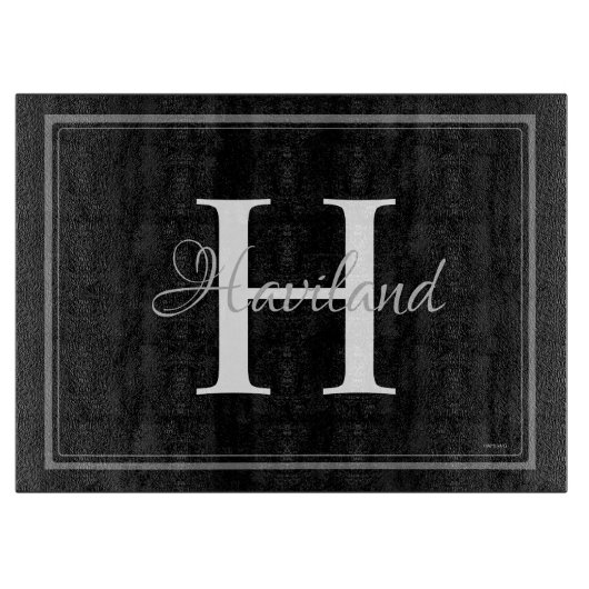 HAMbyWGカスタムツートーンイニシャル カッティングボード (正面)