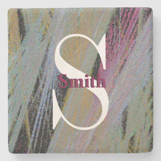 HAMbyWGクラフトルックウィズモノグラム ストーンコースター (正面)