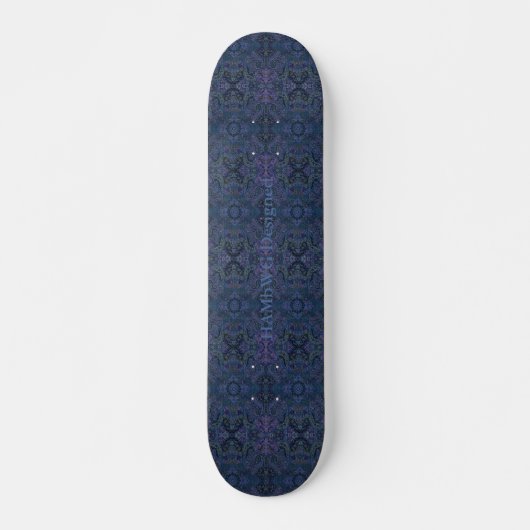 HAMbyWGデザイン – スケートボード – Boho Persian Blue (正面)