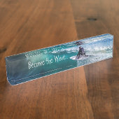 HAMbyWGデスク名プレート – 波になる デスクネームプレート (側面)