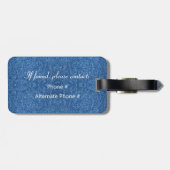 HAMbyWGデニム画像の荷物IDまたはバッグラベル ラゲッジタグ (裏面横)