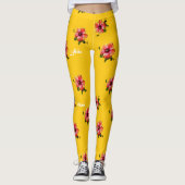 HAMbyWGハワイテーマとハイビスカスフラワー レギンス (正面)