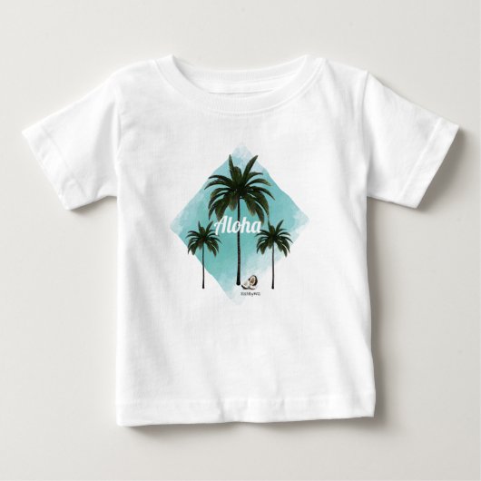 HAMbyWGハワイテーマ幼児用Tシャツ ベビーTシャツ (正面)