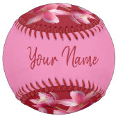 HAMbyWGパーソナライズされたによる花つきソフトボール ソフトボール (裏面)
