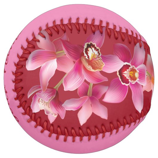 HAMbyWGパーソナライズされたによる花つきソフトボール ソフトボール (正面左)