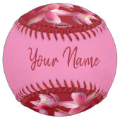 HAMbyWGパーソナライズされたによる花つきソフトボール ソフトボール (裏面)