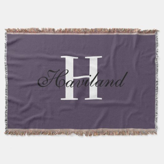 HAMbyWG任意カラーモノグラム スローブランケット (正面)