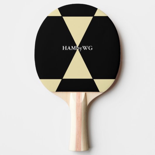 HAMbyWG卓球ラケットイン白黒 卓球ラケット (正面)