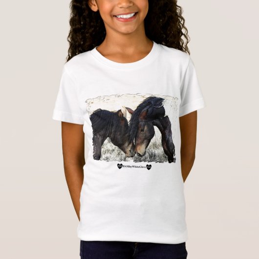 HAMbyWG女子オーガニックTシャツ – 2馬 Tシャツ (正面)