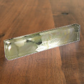 HAMbyWG - アクリル メモリー キープサーク - ホワイト ローズ デスクネームプレート (側面)