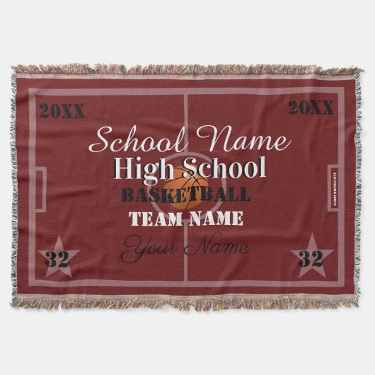 HAMbyWG – カスタマイズ可能なバスケットボール スローブランケット (正面)