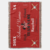 HAMbyWG – カスタマイズ可能野球 スローブランケット (正面縦)