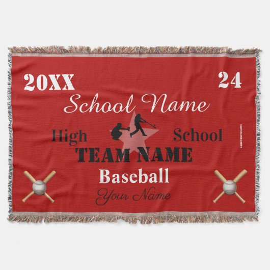 HAMbyWG – カスタマイズ可能野球 スローブランケット (正面)