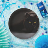 HAMbyWG -カスタム紙プレート9" – 黒猫 ペーパープレート (パーティー)