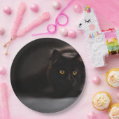 HAMbyWG -カスタム紙プレート9" – 黒猫 ペーパープレート (パーティー)