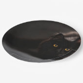 HAMbyWG -カスタム紙プレート9" – 黒猫 ペーパープレート (アングル)