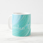 HAMbyWG – コーヒーマグ – アクアミントスワール コーヒーマグカップ (正面左)