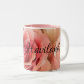 HAMbyWG – コーヒーマグ – ピーチバラ ツートーンマグカップ (正面右)
