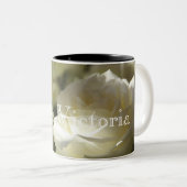 HAMbyWG – コーヒーマグ – ホワイトローズ ツートーンマグカップ (正面右)