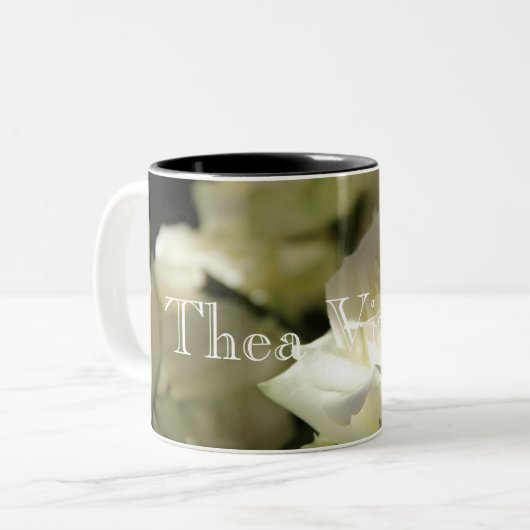 HAMbyWG – コーヒーマグ – ホワイトローズ ツートーンマグカップ (正面左)