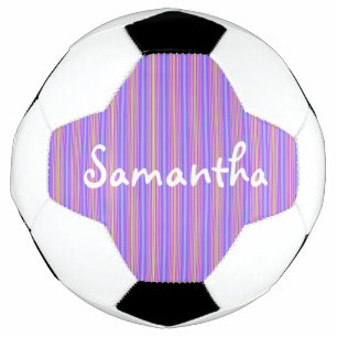 HAMbyWG – サッカーカスタムボール – バイオレットストライプボール サッカーボール