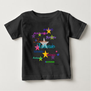 HAMbyWG – スターカラフル付きネーム・シャツ ベビーTシャツ