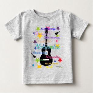 HAMbyWG – スター付きギターデザイン ベビーTシャツ