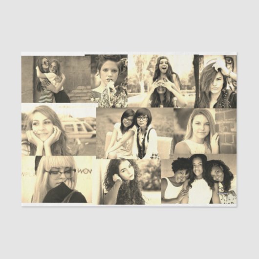 HAMbyWG – セピア調のフォトコラージュ 薄葉紙 (正面)