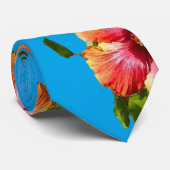 HAMbyWG – ネックタイ – ハイビスカスオンブルー ネクタイ (ロール)